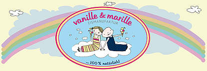 Logo, vanille & marille Eismanufaktur 