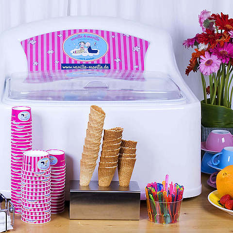 Eis-Catering: Tischvitrinen Eis-Catering: Tischvitrinen